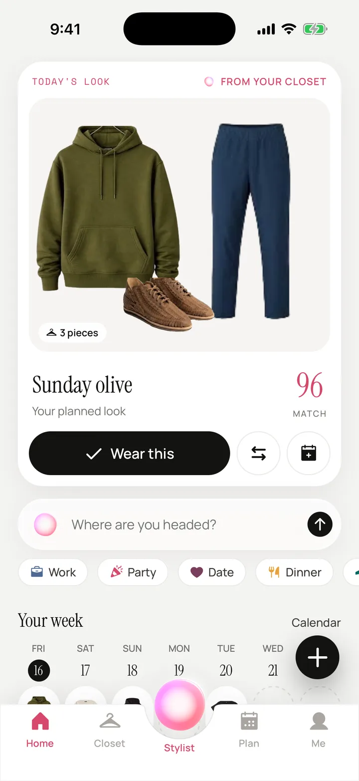The Home screen in Cherly